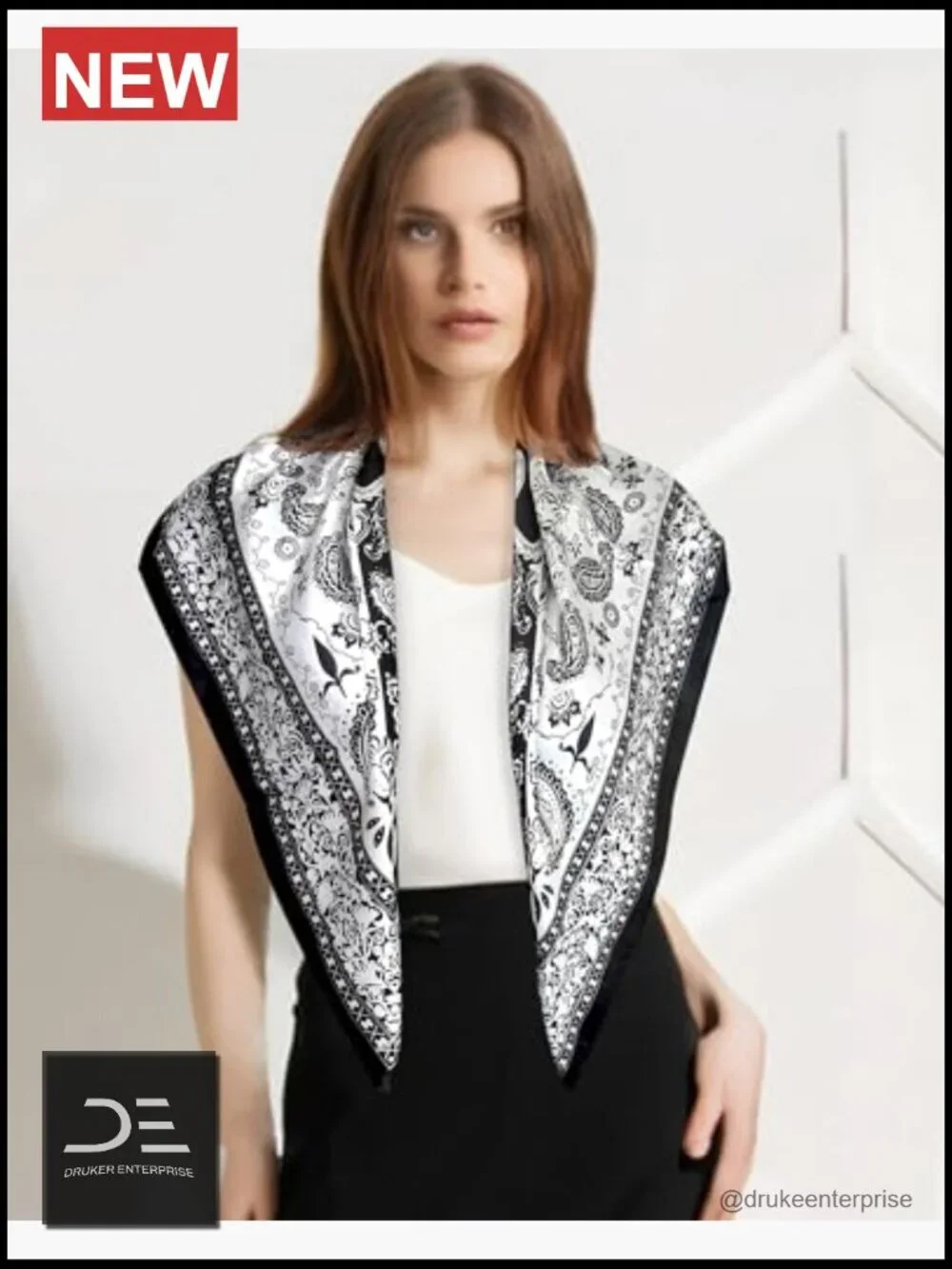 Large Silk Hair Scarf Wrap Shawl Pashmina Tassel Evening Party Neck